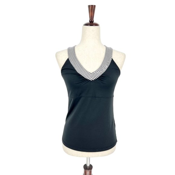 Inmotion Racerback Striped V-neck Tank | Small - Picture 1 of 7